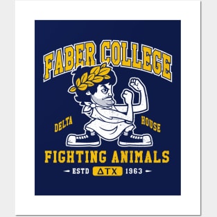 Faber College - Vintage Distressed Toga Party Mascot - Fighting Animals Posters and Art